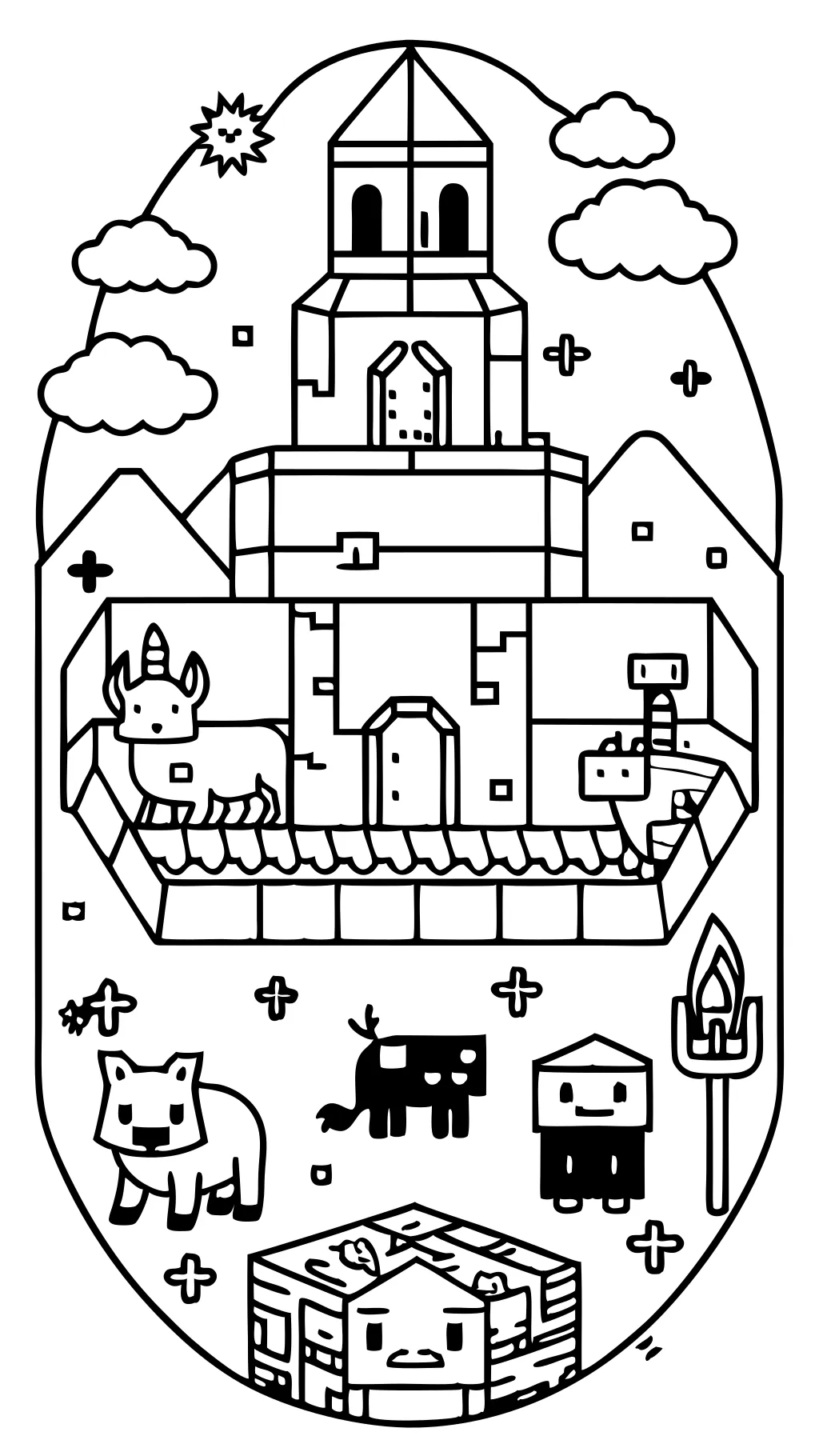 minecraft coloring pages